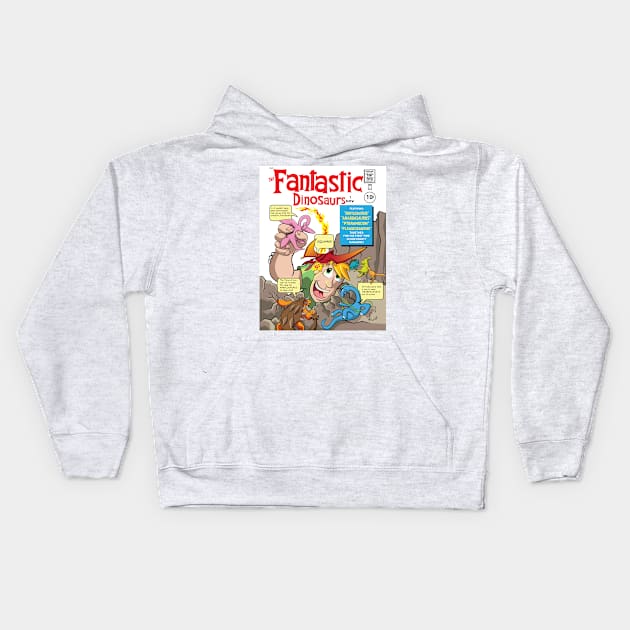 Fantastic Dinosaurs Kids Hoodie by Cooking With Raptors